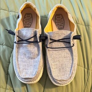 Hey Dude Wendy Chambray Loafers - Heathered Blue Sz. 10 EUC